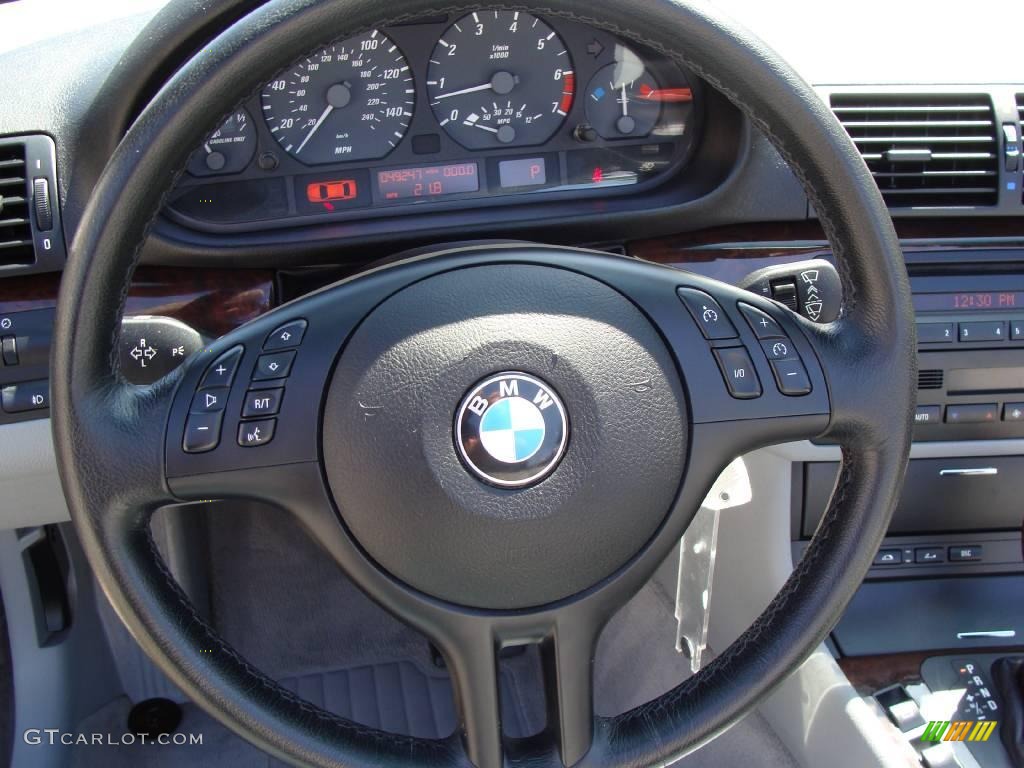 2001 3 Series 325i Convertible - Steel Blue Metallic / Grey photo #17