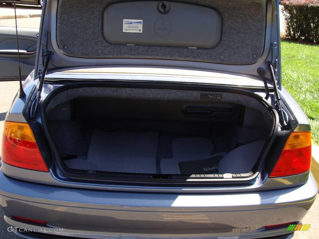 2001 3 Series 325i Convertible - Steel Blue Metallic / Grey photo #21