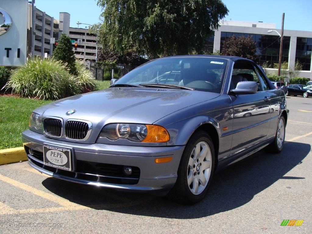 2001 3 Series 325i Convertible - Steel Blue Metallic / Grey photo #23