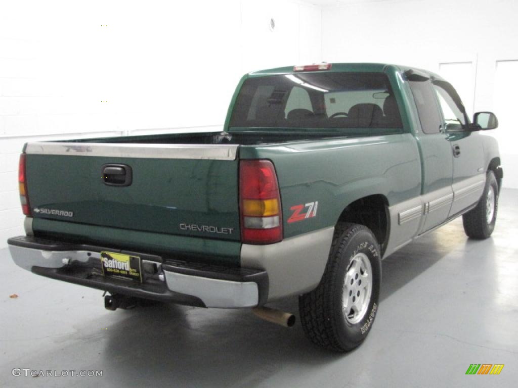 1999 Silverado 1500 LS Extended Cab 4x4 - Meadow Green Metallic / Graphite photo #4