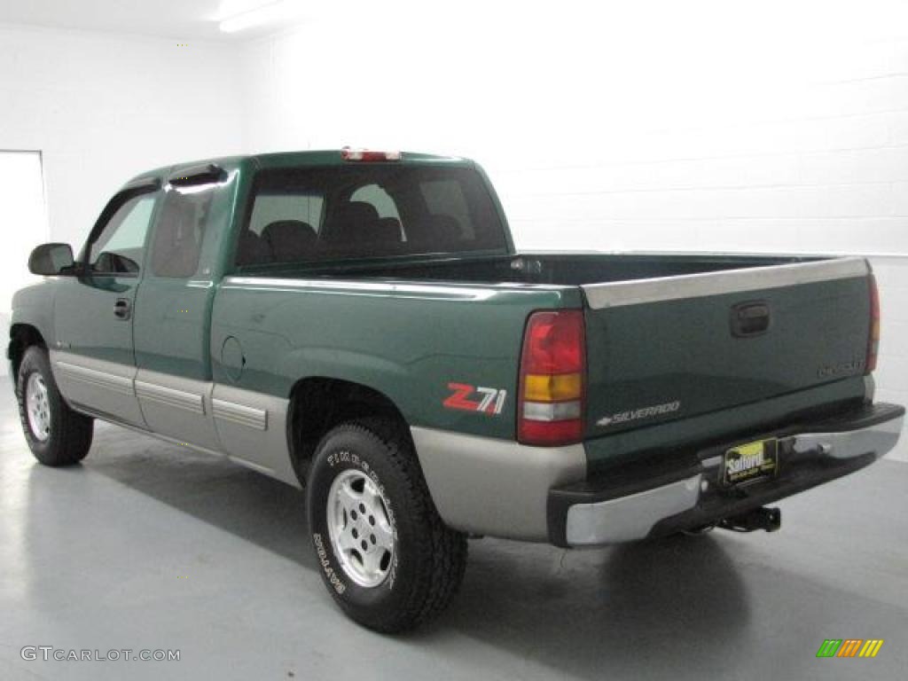 1999 Silverado 1500 LS Extended Cab 4x4 - Meadow Green Metallic / Graphite photo #6