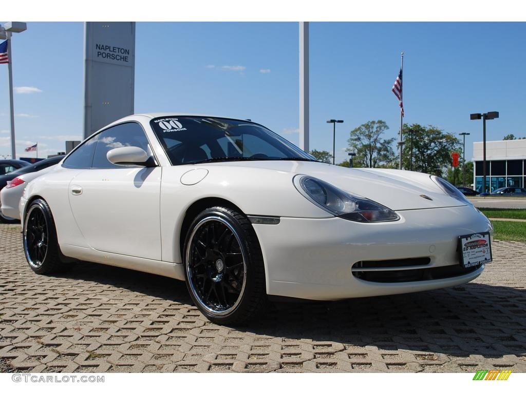 2000 911 Carrera 4 Coupe - Biarritz White / Black photo #3
