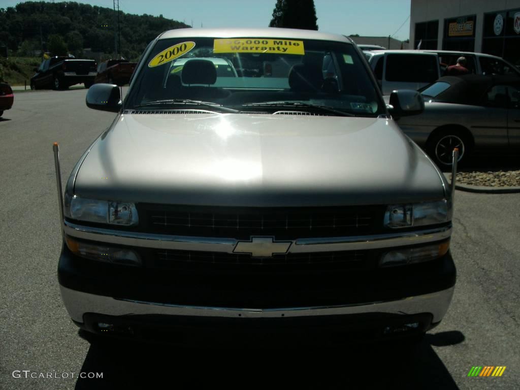2000 Silverado 1500 LS Regular Cab 4x4 - Light Pewter Metallic / Graphite photo #15