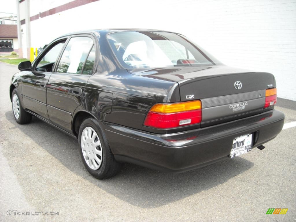 1995 Corolla DX Sedan - Satin Black Metallic / Gray photo #3