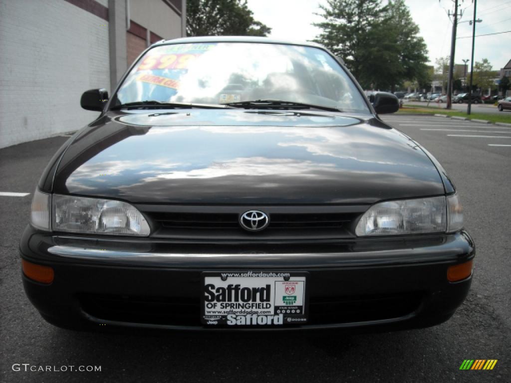 1995 Corolla DX Sedan - Satin Black Metallic / Gray photo #7