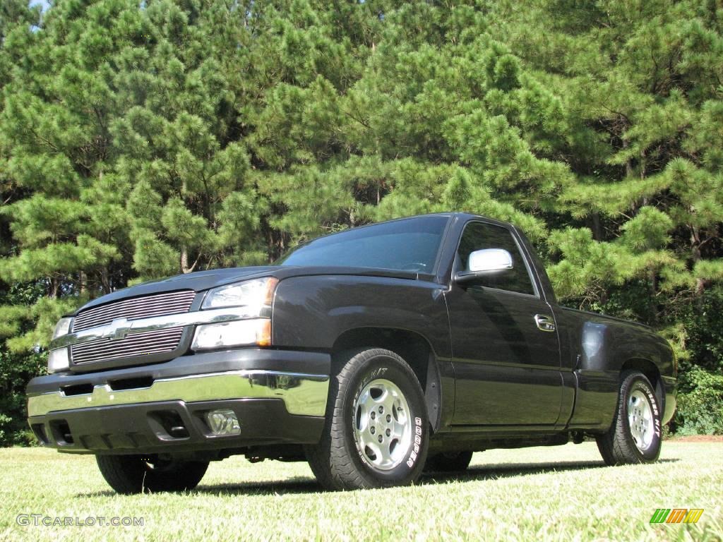 2003 Silverado 1500 LS Regular Cab - Dark Gray Metallic / Dark Charcoal photo #2