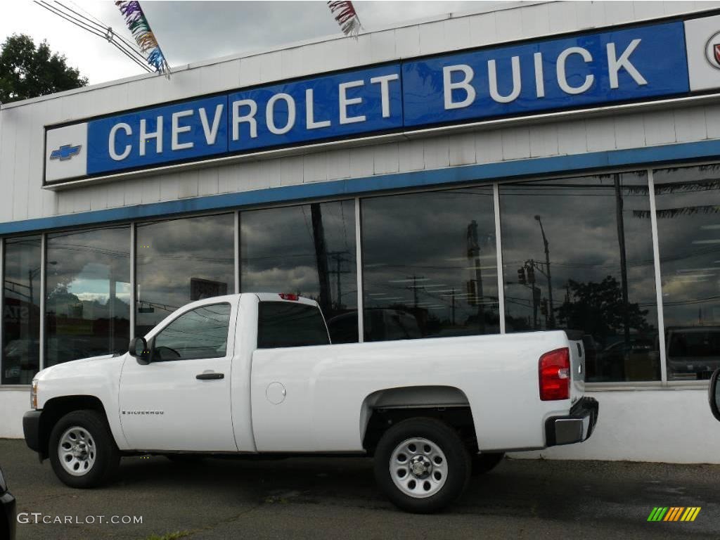 2008 Silverado 1500 Work Truck Regular Cab - Summit White / Dark Titanium photo #1