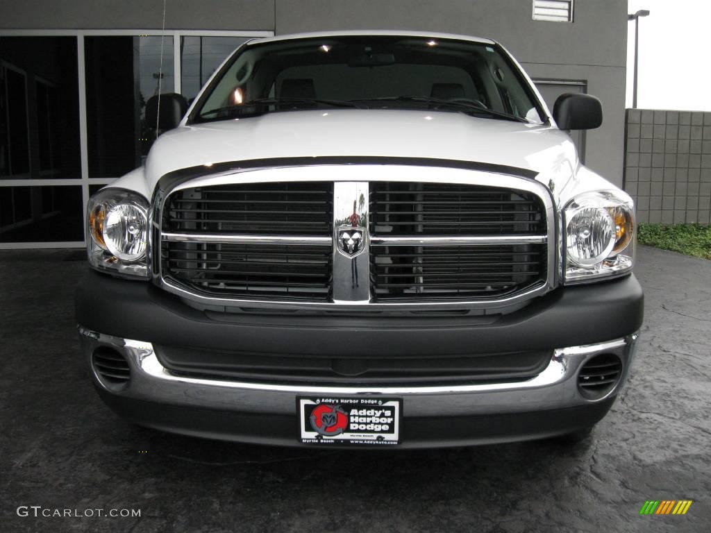 2007 Ram 1500 ST Regular Cab - Bright White / Medium Slate Gray photo #2