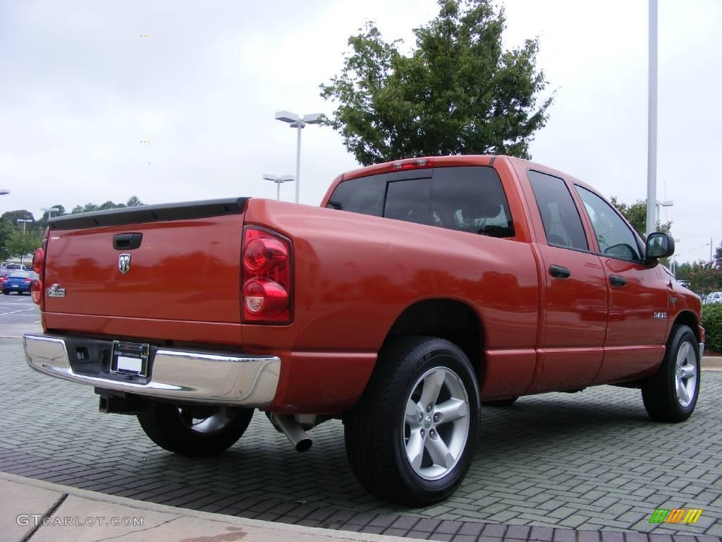 2008 Ram 1500 Big Horn Edition Quad Cab - Sunburst Orange Pearl / Khaki photo #5