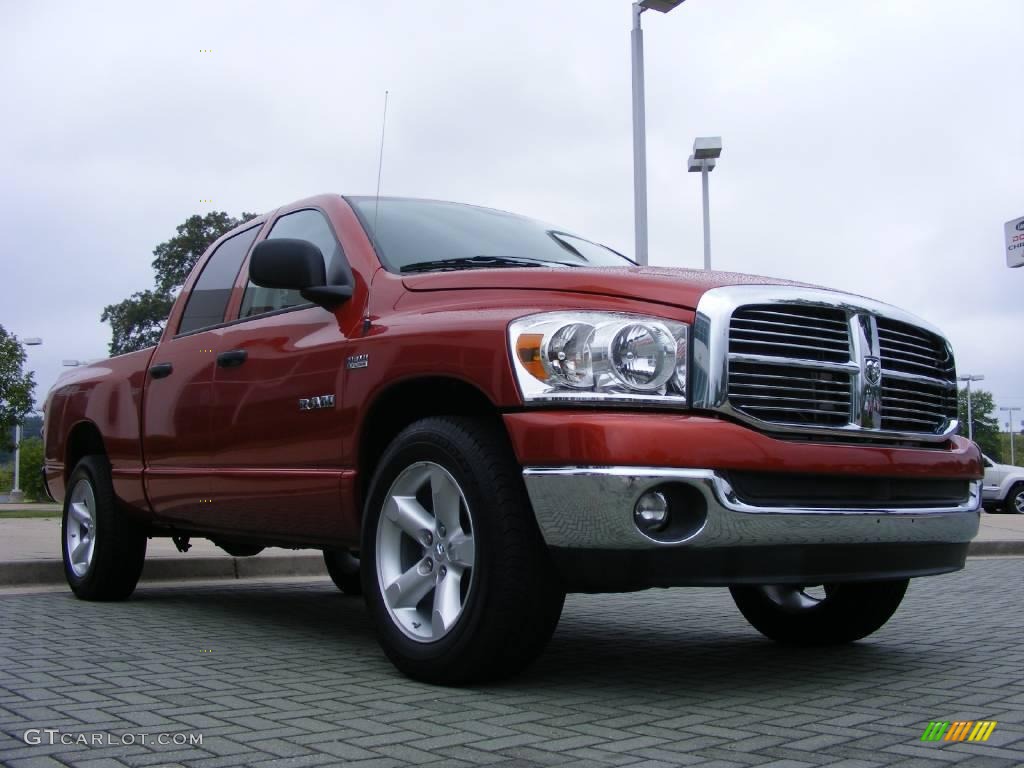 2008 Ram 1500 Big Horn Edition Quad Cab - Sunburst Orange Pearl / Khaki photo #7