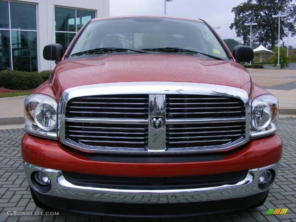 2008 Ram 1500 Big Horn Edition Quad Cab - Sunburst Orange Pearl / Khaki photo #8