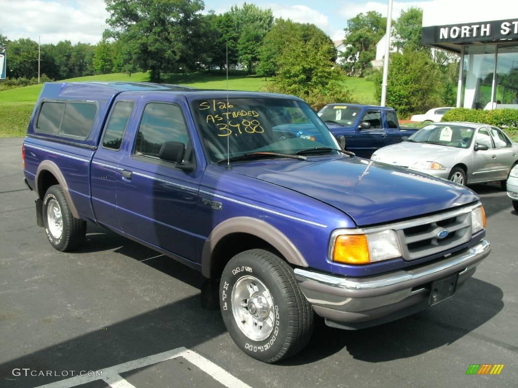 1997 Ranger XLT Extended Cab 4x4 - Sapphire Blue Metallic / Medium Graphite photo #14