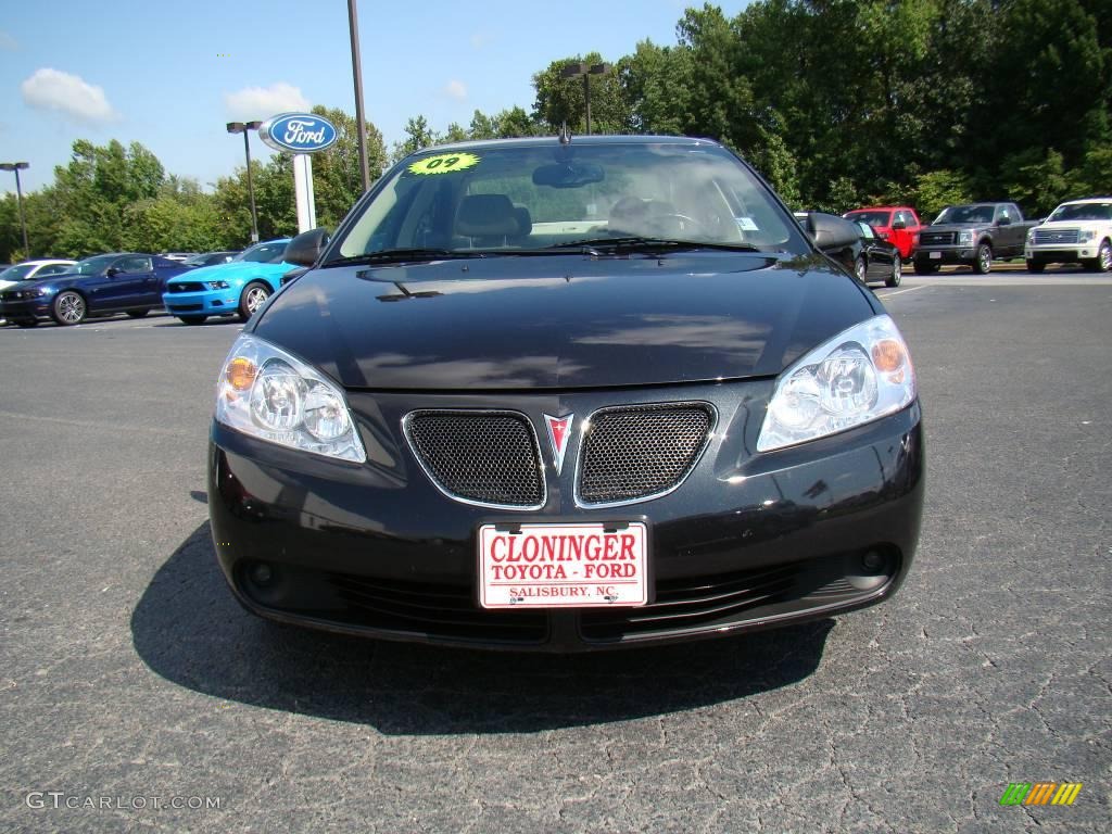 2009 G6 V6 Sedan - Carbon Black Metallic / Light Taupe photo #7