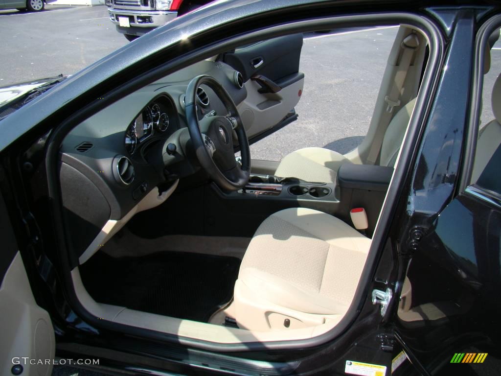 2009 G6 V6 Sedan - Carbon Black Metallic / Light Taupe photo #8