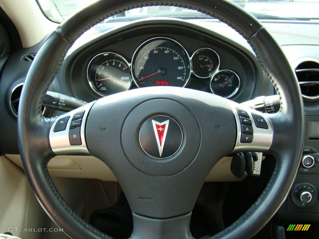 2009 G6 V6 Sedan - Carbon Black Metallic / Light Taupe photo #18