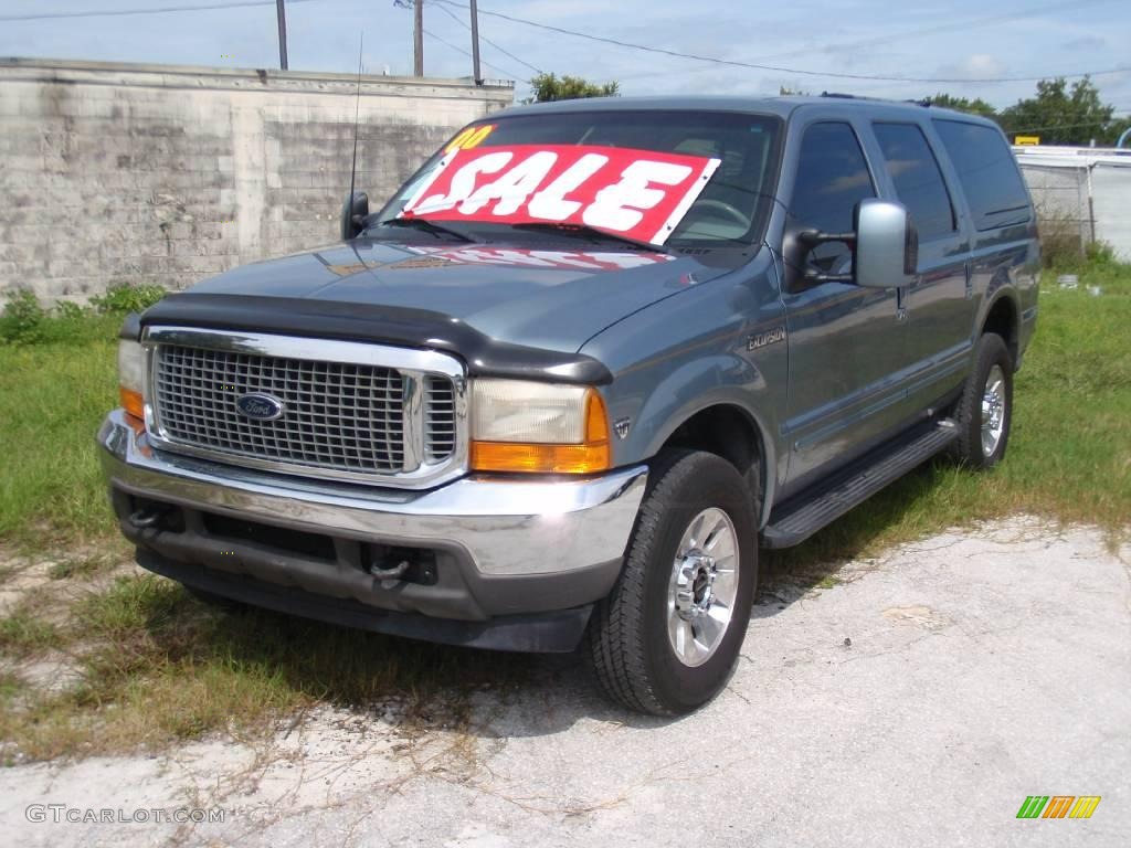 2000 Excursion XLT 4x4 - Medium Steel Blue Metallic / Medium Graphite photo #2