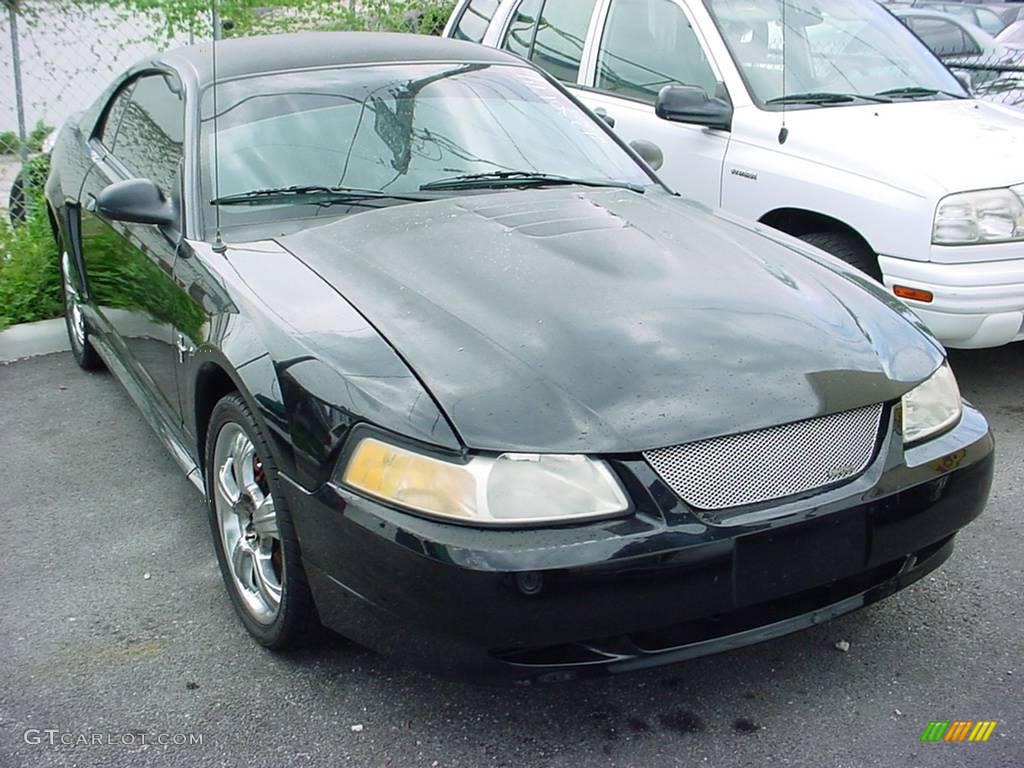 2000 Mustang V6 Coupe - Black / Dark Charcoal photo #4