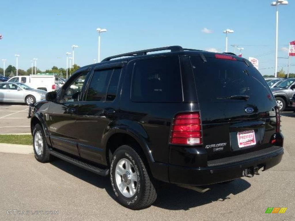2002 Explorer Limited 4x4 - Black Clearcoat / Midnight Grey photo #3