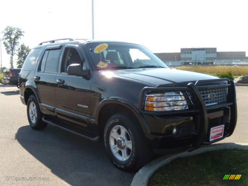 2002 Explorer Limited 4x4 - Black Clearcoat / Midnight Grey photo #7