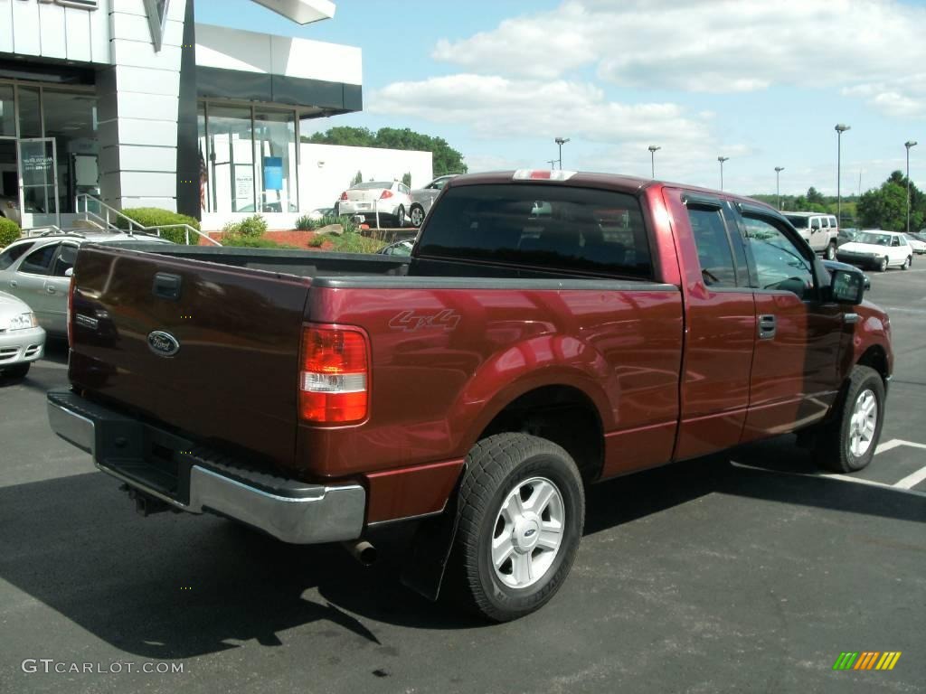 2004 F150 XLT SuperCab 4x4 - Dark Toreador Red Metallic / Dark Flint photo #2