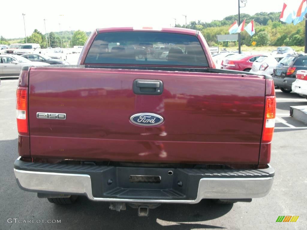 2004 F150 XLT SuperCab 4x4 - Dark Toreador Red Metallic / Dark Flint photo #3