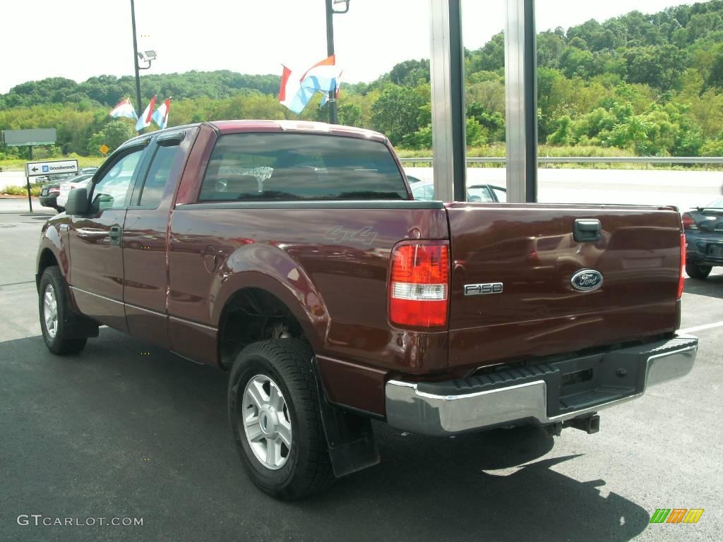 2004 F150 XLT SuperCab 4x4 - Dark Toreador Red Metallic / Dark Flint photo #4