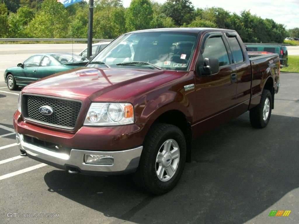 2004 F150 XLT SuperCab 4x4 - Dark Toreador Red Metallic / Dark Flint photo #14