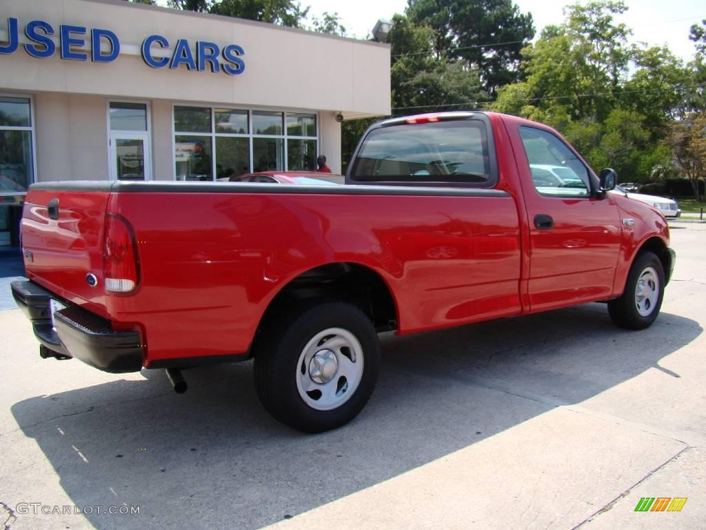 2004 F150 XL Heritage Regular Cab - Bright Red / Tan photo #8