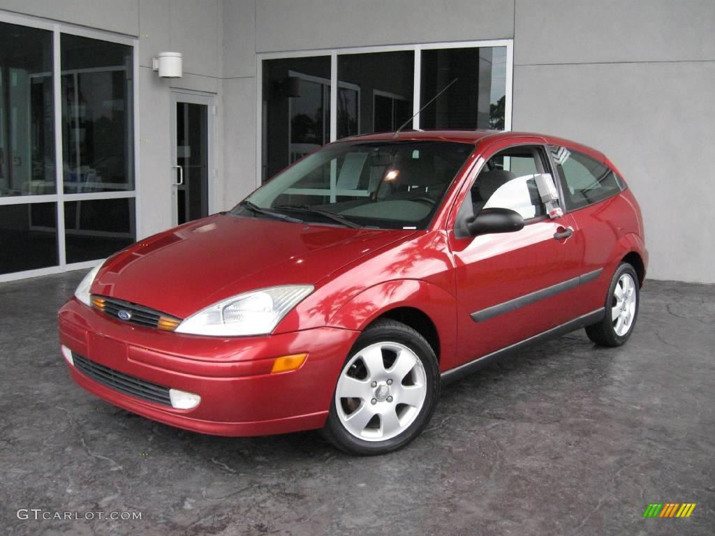 2002 Focus ZX3 Coupe - Sangria Red Metallic / Medium Graphite photo #1