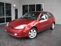 2002 Sangria Red Metallic Ford Focus ZX3 Coupe  photo #1