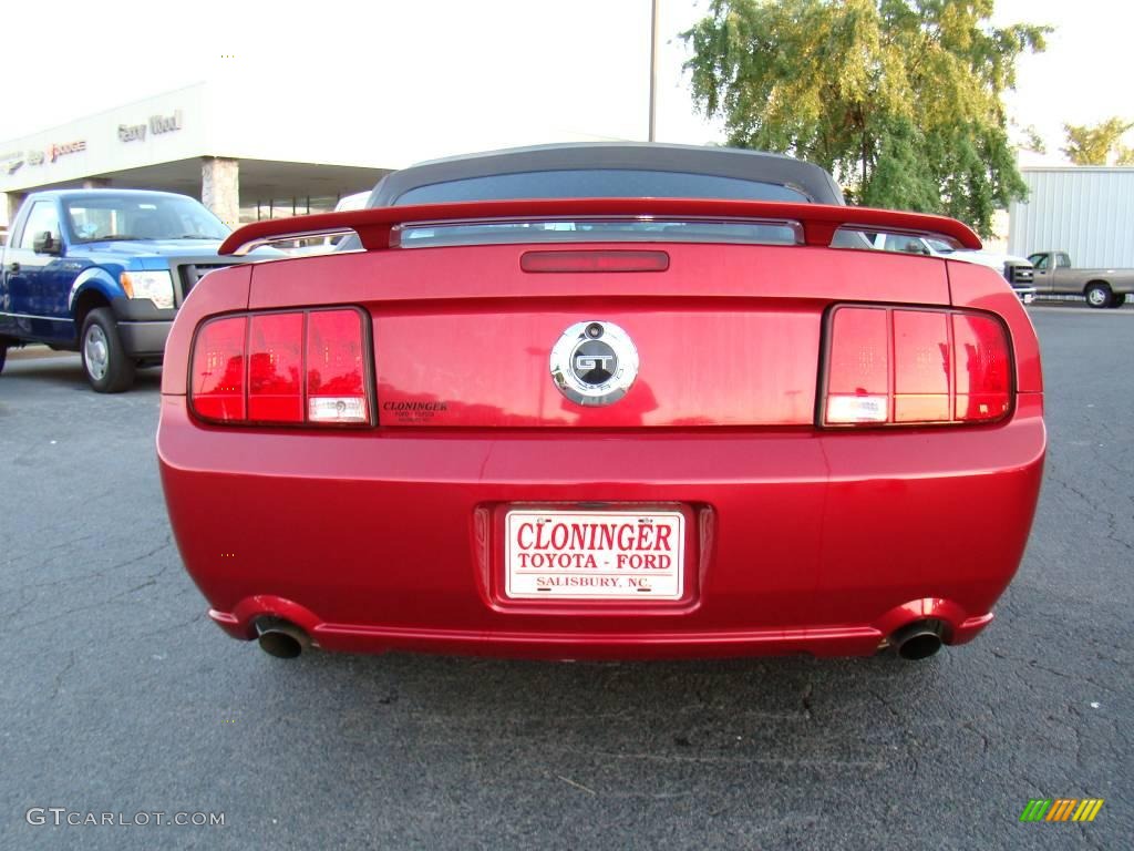 2006 Mustang GT Premium Convertible - Redfire Metallic / Dark Charcoal photo #4