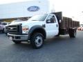 Oxford White - F450 Super Duty XL Regular Cab Chassis Stake Truck Photo No. 6