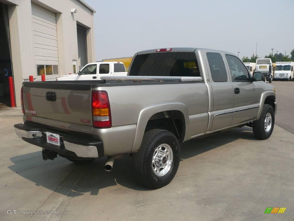 2003 Sierra 2500HD SLE Extended Cab - Pewter Metallic / Pewter photo #6