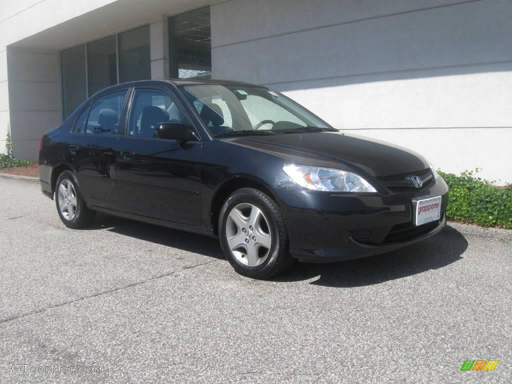 2005 Civic EX Sedan - Nighthawk Black Pearl / Gray photo #1