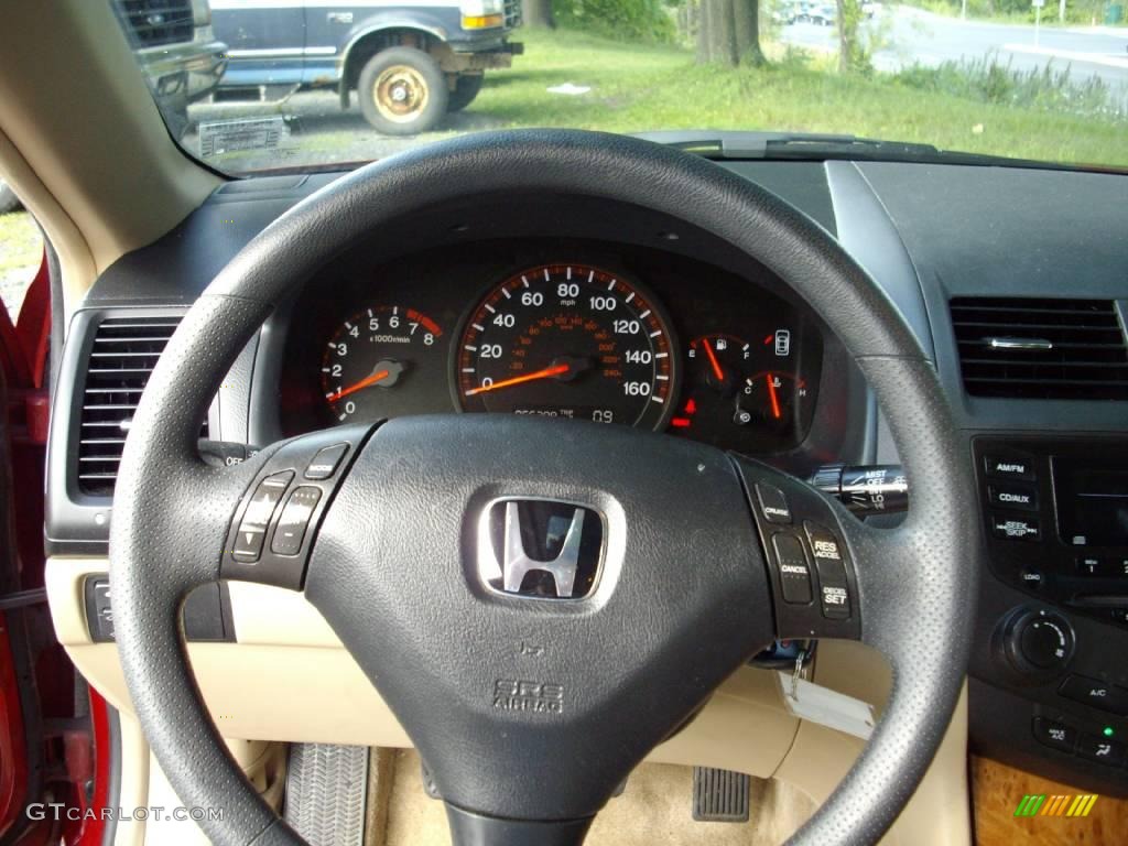 2003 Accord EX Coupe - San Marino Red / Ivory photo #8