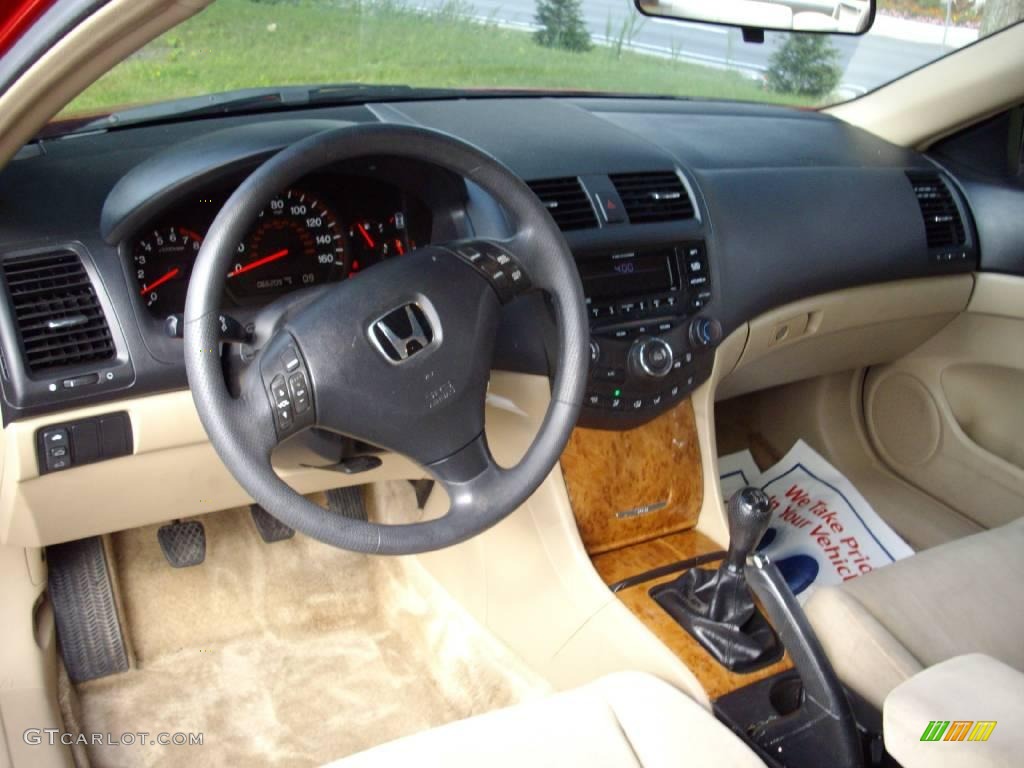 2003 Accord EX Coupe - San Marino Red / Ivory photo #11