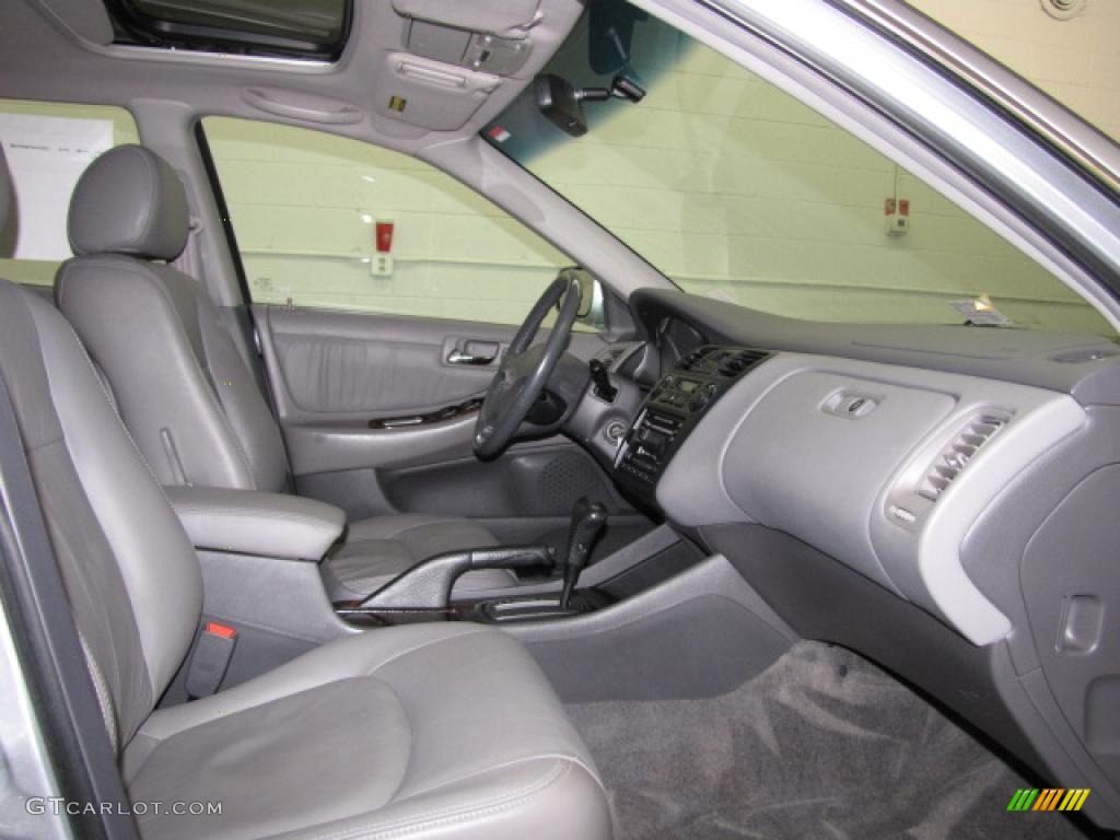 2002 Accord EX V6 Sedan - Satin Silver Metallic / Quartz Gray photo #49