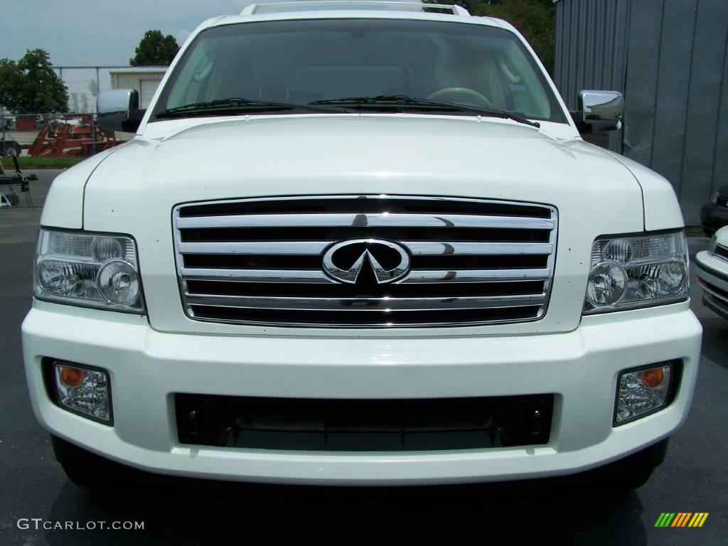 2005 QX 56 4WD - Tuscan Pearl White / Willow photo #3