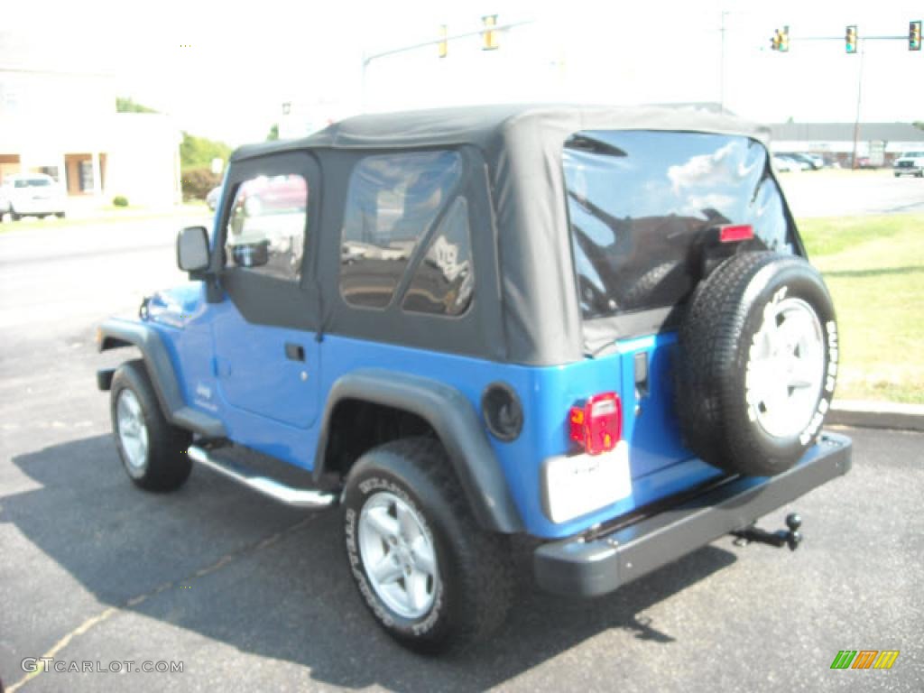 2003 Wrangler SE 4x4 - Intense Blue Pearl / Dark Slate Gray photo #3