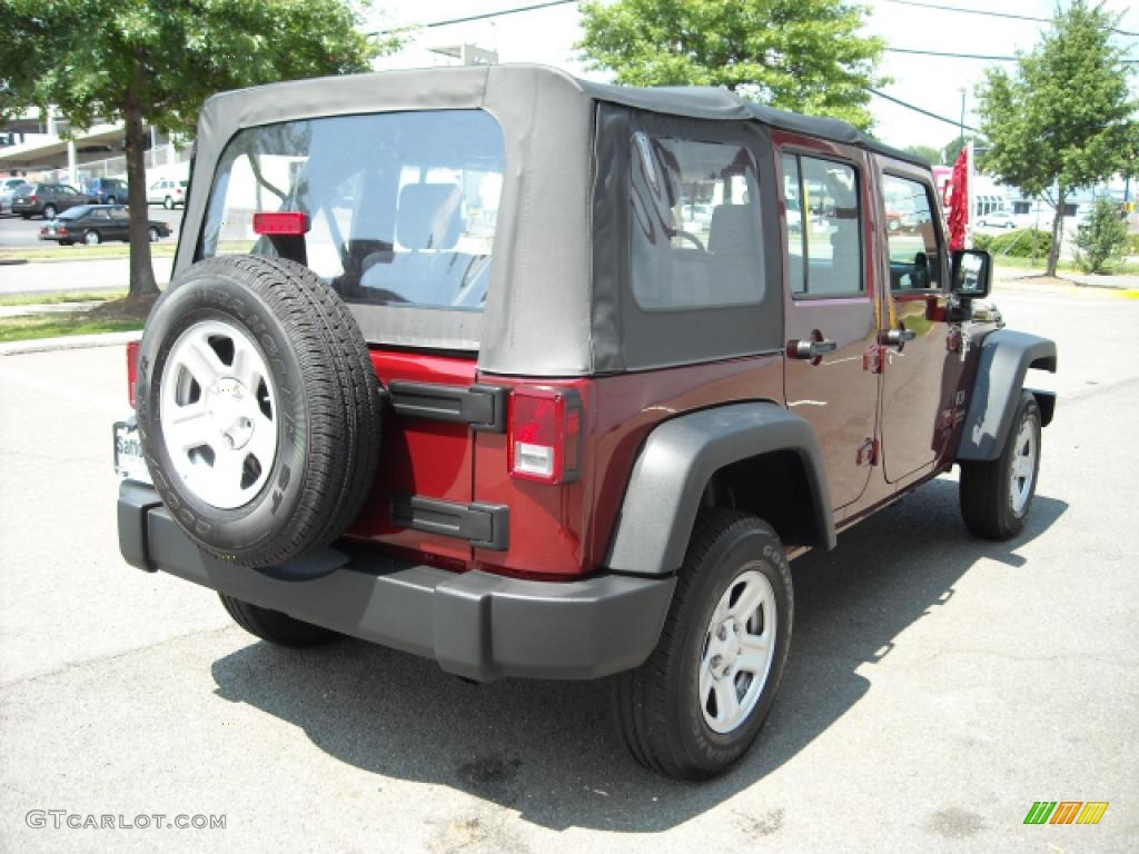 2009 Wrangler Unlimited X 4x4 - Red Rock Crystal Pearl / Dark Slate Gray/Medium Slate Gray photo #5