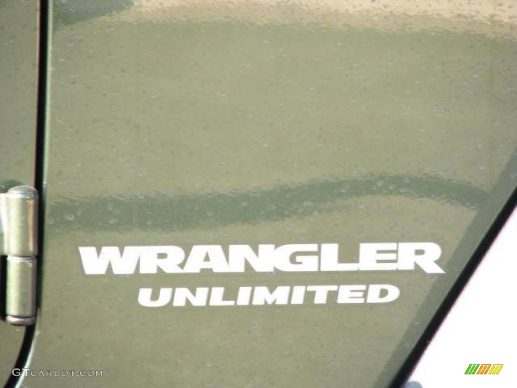 2008 Wrangler Unlimited Rubicon 4x4 - Jeep Green Metallic / Dark Khaki/Medium Khaki photo #8