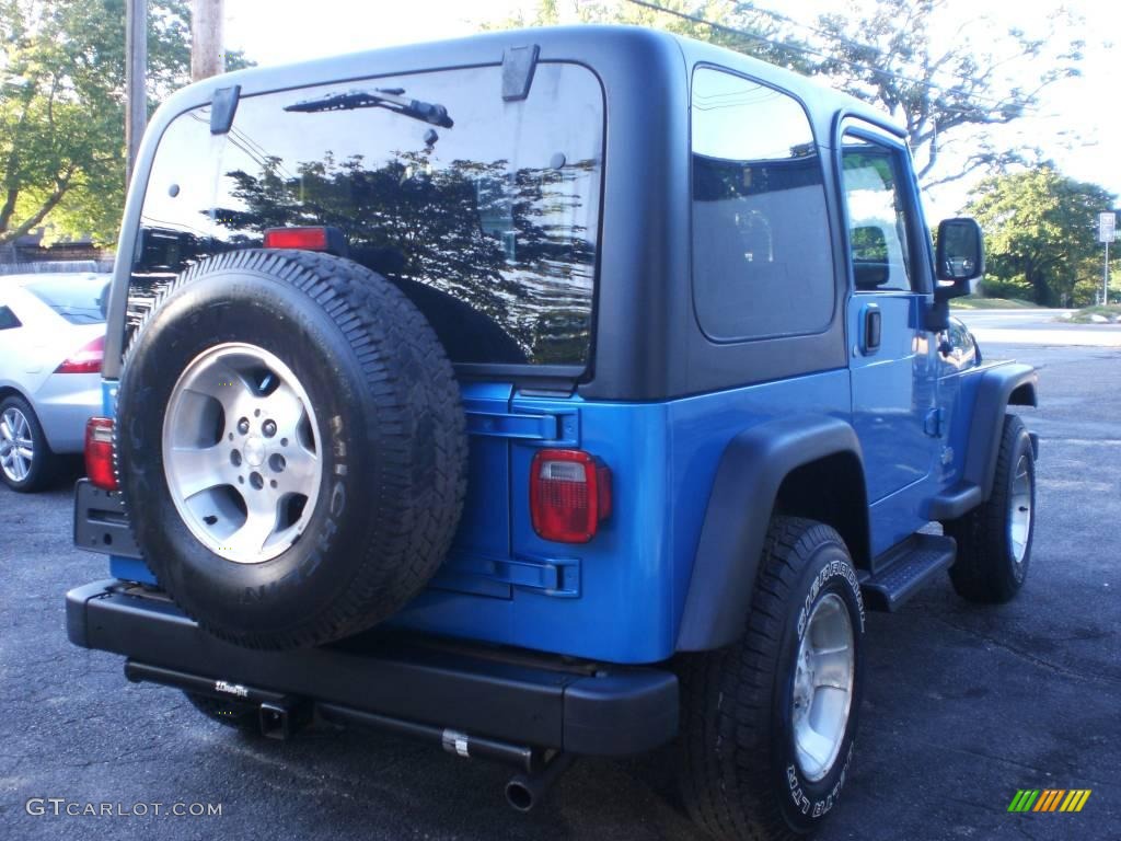 2003 Wrangler Sport 4x4 - Intense Blue Pearl / Dark Slate Gray photo #8