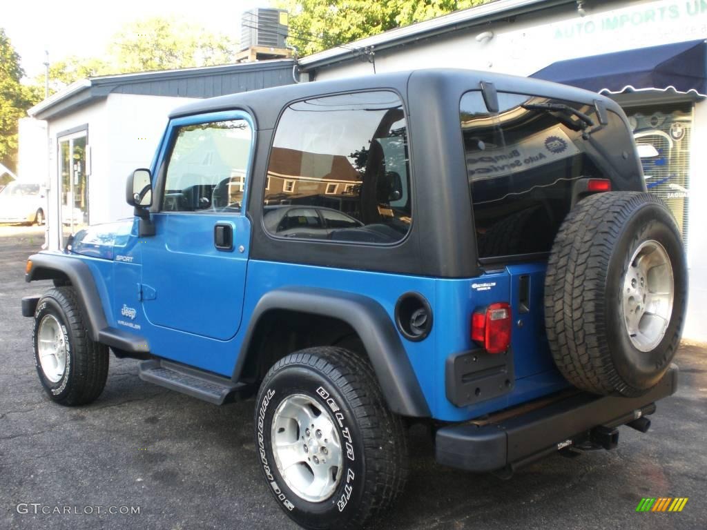 2003 Wrangler Sport 4x4 - Intense Blue Pearl / Dark Slate Gray photo #12