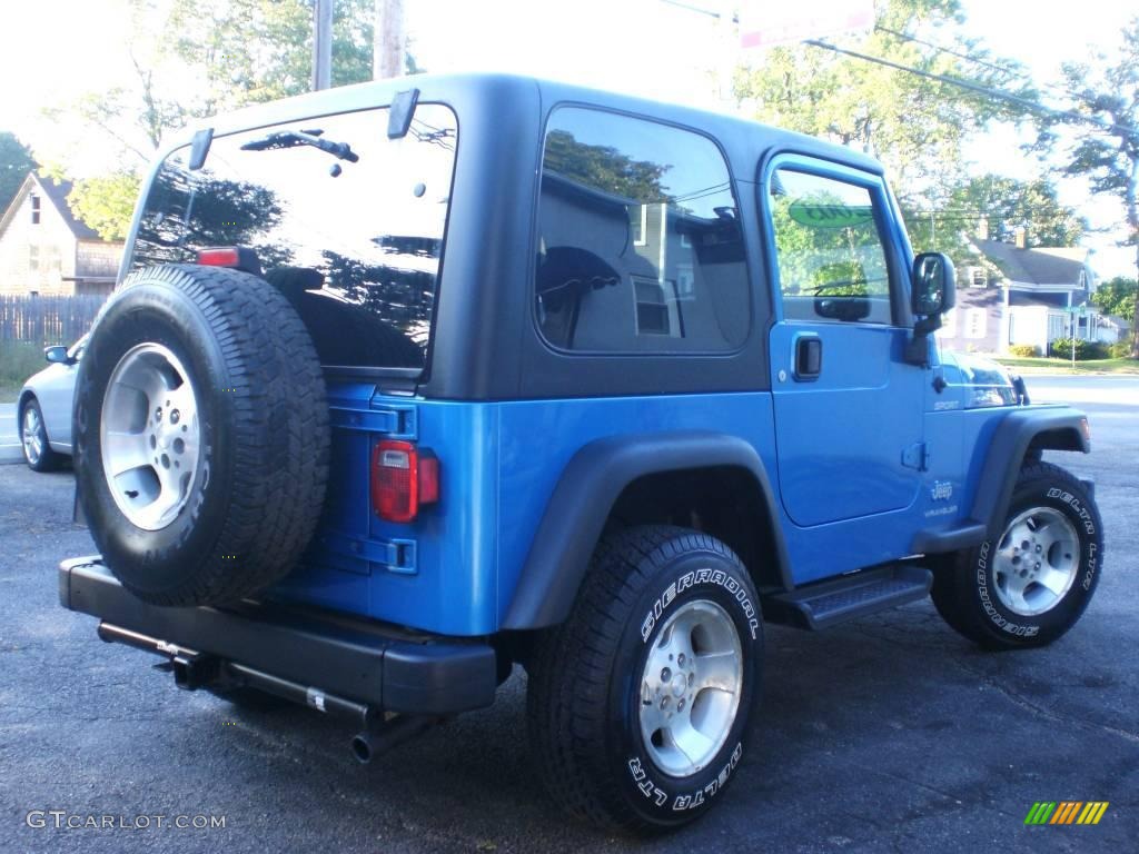 2003 Wrangler Sport 4x4 - Intense Blue Pearl / Dark Slate Gray photo #31