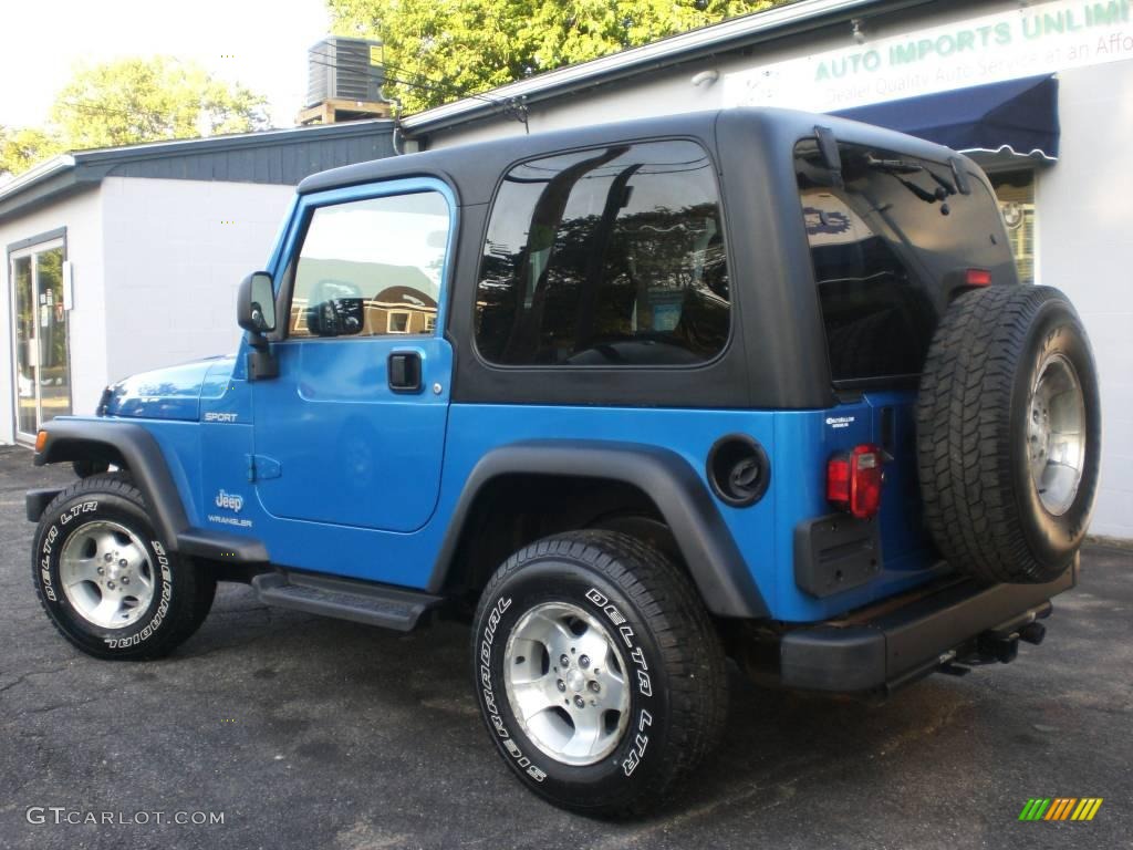 2003 Wrangler Sport 4x4 - Intense Blue Pearl / Dark Slate Gray photo #32