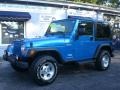 2003 Intense Blue Pearl Jeep Wrangler Sport 4x4  photo #35