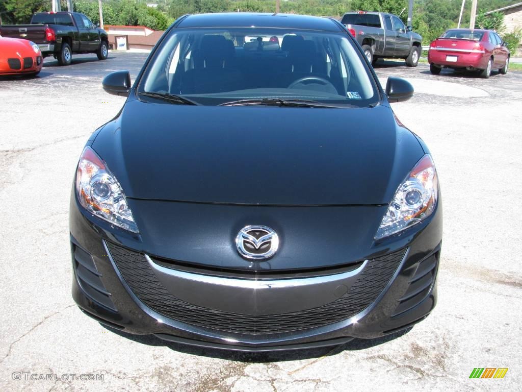 2010 MAZDA3 i Sport 4 Door - Black Mica / Black photo #9