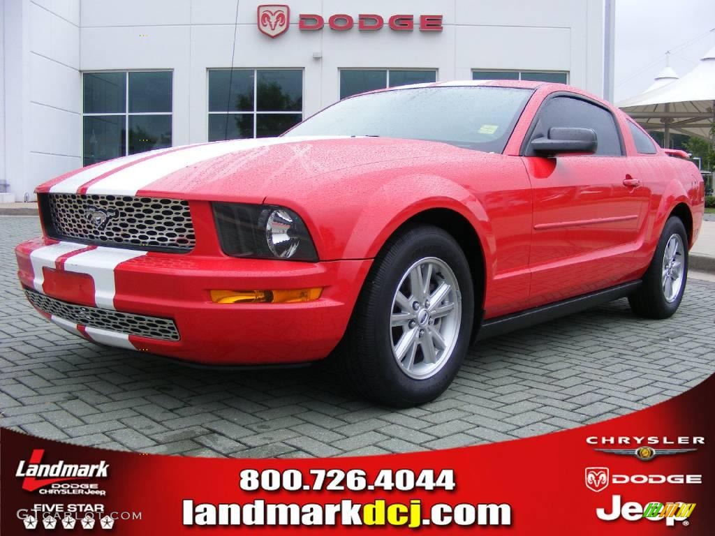2006 Mustang V6 Deluxe Coupe - Torch Red / Light Parchment photo #1