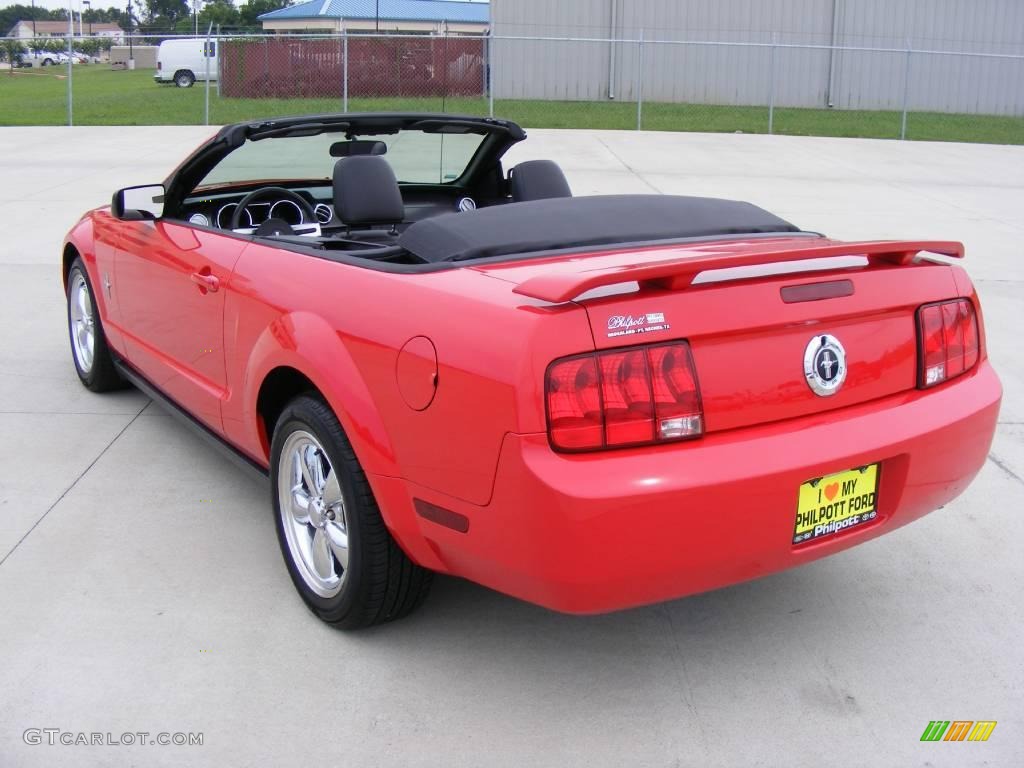 2006 Mustang V6 Premium Convertible - Torch Red / Dark Charcoal photo #5