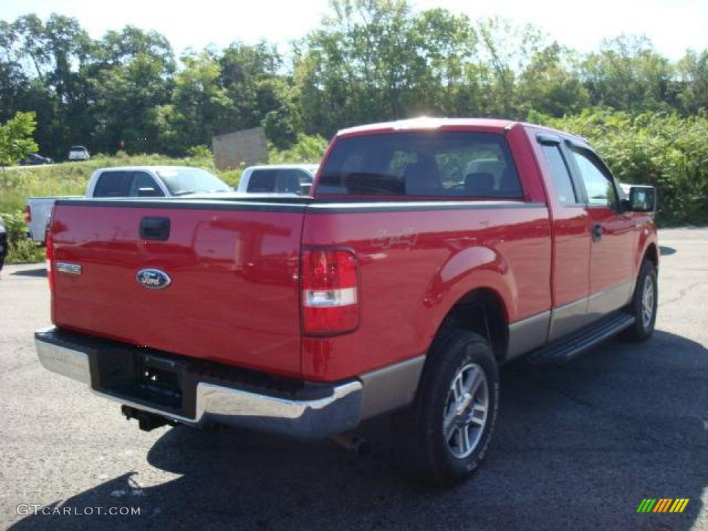2006 F150 XLT SuperCab 4x4 - Bright Red / Tan photo #3